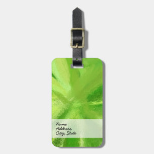 Abstract Painting Retro Green 5 Luggage Tag