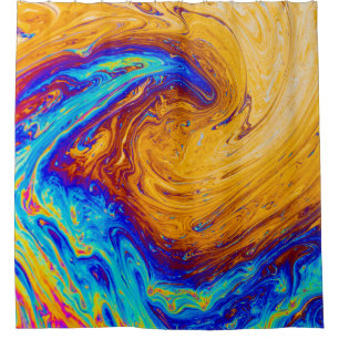 Abstract painting shower curtain