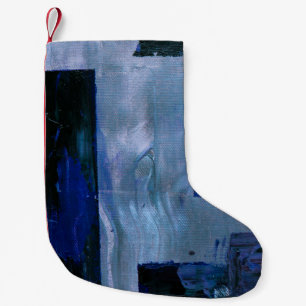 Abstract painting small christmas stocking