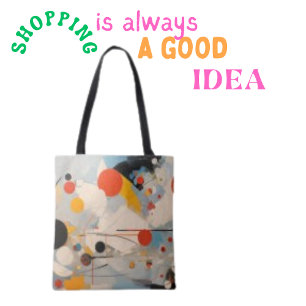 Abstract Painting Thin Line Art  Shapes Tote Bag