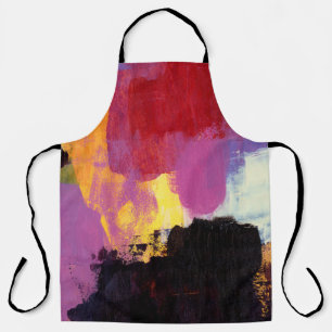 Abstract painting. Trendy art style. Bright colour Apron