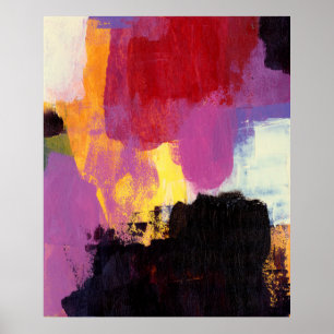 Abstract painting. Trendy art style. Bright colour Poster