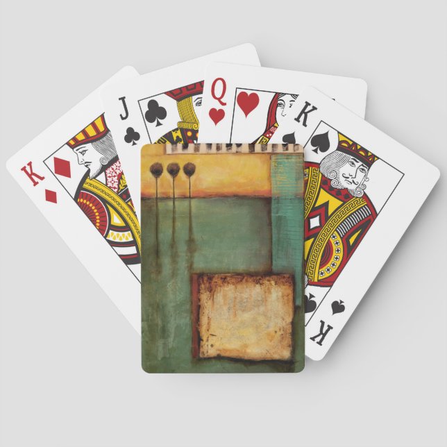 Abstract Painting with Piano Keys Playing Cards (Back)