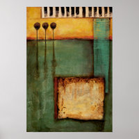 Abstract Painting with Piano Keys
