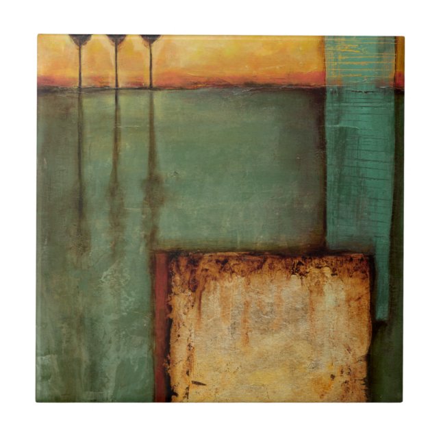 Abstract Painting with Piano Keys Tile (Front)