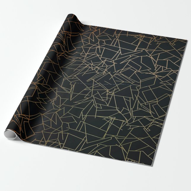 Abstract painting wrapping paper (Unrolled)