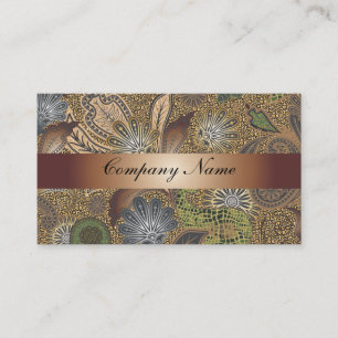 Abstract Paisley Bronze Business Card