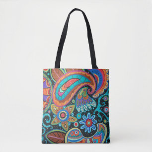 Abstract Paisley Tote Bag