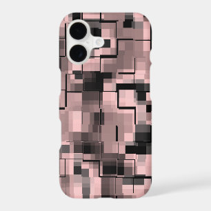 Abstract Pale Pink Black White Grey