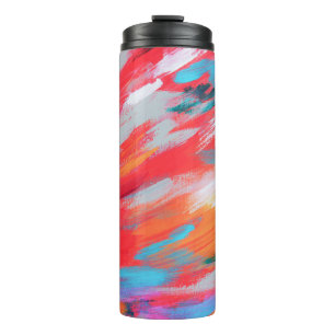 Abstract Palette Acrylic Artwork   Thermal Tumbler