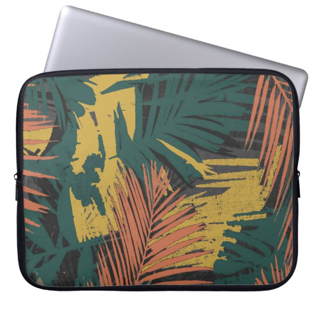 Abstract Palm Leaf Laptop Sleeve (Front)