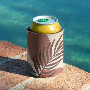 Abstract palm leaf minimalist art  can cooler