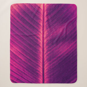 Abstract Palm Leaf: Toned Vein Sherpa Blanket