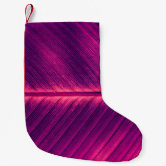 Abstract Palm Leaf: Toned Vein Small Christmas Stocking
