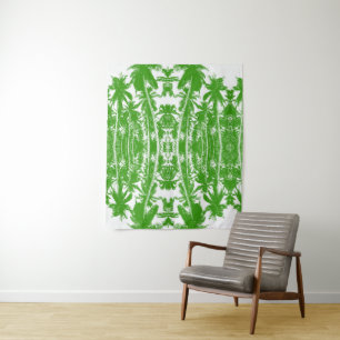 Abstract Palm Trees Design Tapestry