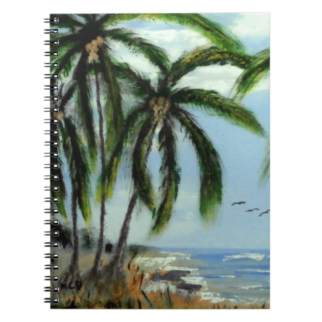Abstract Palm Trees Notebook (Front)