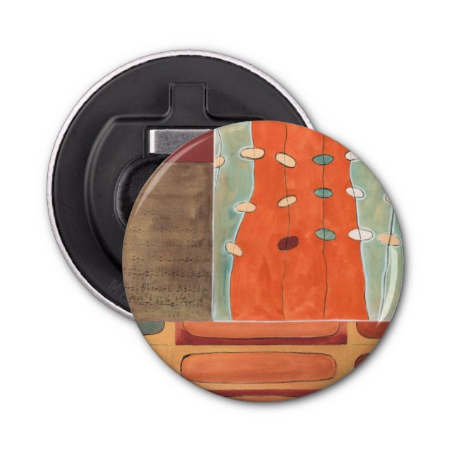 Abstract Parade of Eggs by Erica J Vess Bottle Opener (Front)