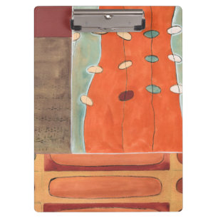 Abstract Parade of Eggs by Erica J Vess Clipboard