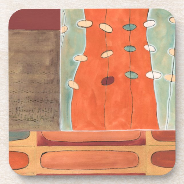 Abstract Parade of Eggs by Erica J Vess Coaster (Front)