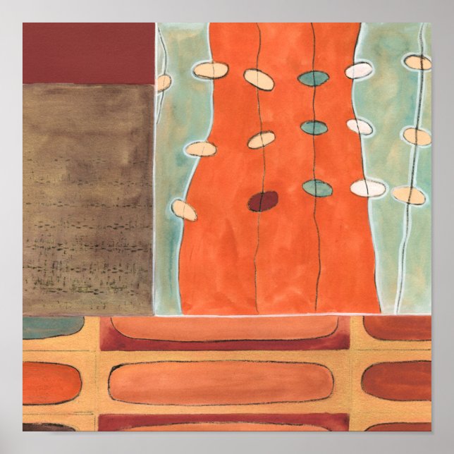 Abstract Parade of Eggs by Erica J Vess Poster (Front)