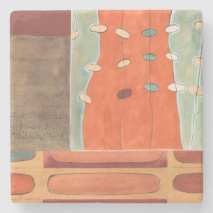 Abstract Parade of Eggs by Erica J Vess Stone Coaster