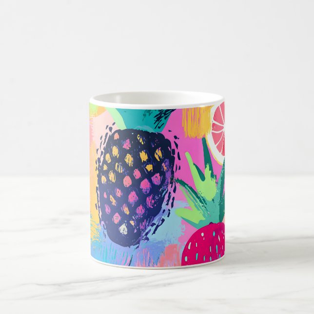 Abstract Paradise Tropical Fruit Fiesta Coffee Mug (Center)