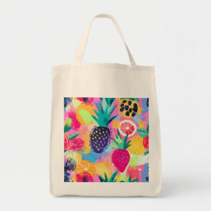 Abstract Paradise Tropical Fruit Fiesta Tote Bag