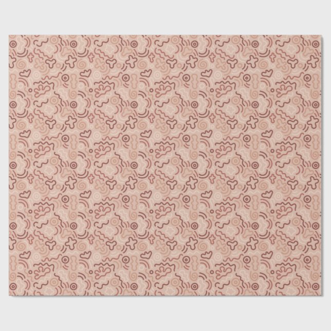 Abstract Party Doodle Pattern Wrapping Paper (Flat)