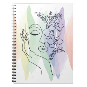 Abstract Pastel Aesthetic Sketchbook  Notebook