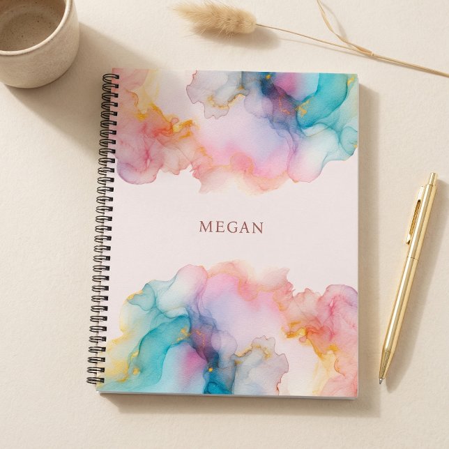 Abstract Pastel Alcohol Ink Notebook (Creator Uploaded)