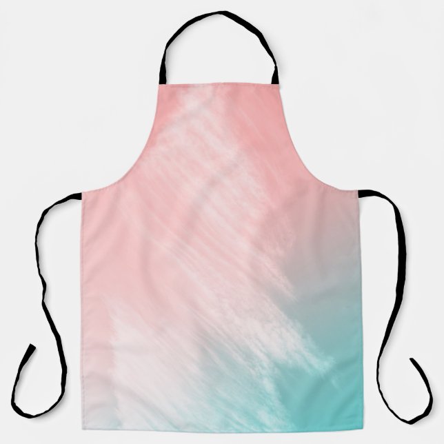 ABSTRACT PASTEL AND MINT WALL APRON (Front)