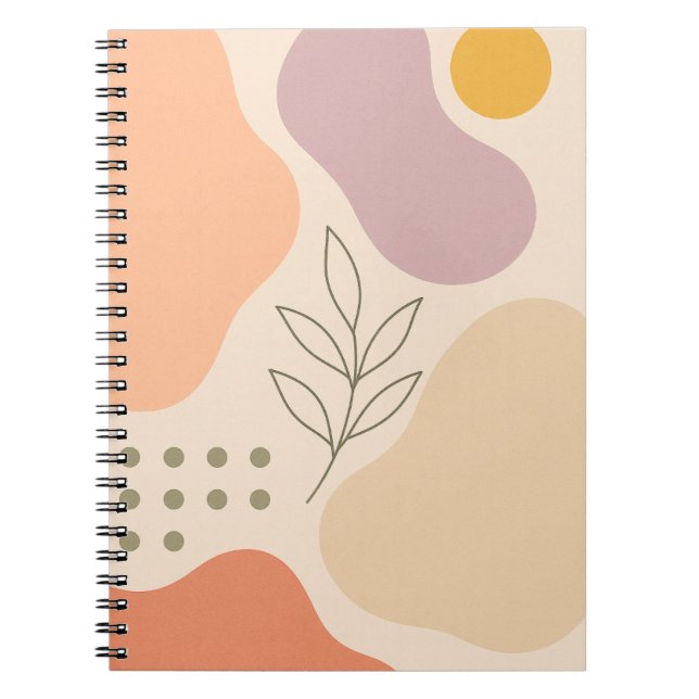 Abstract Pastel Boho Notebook  (Front)