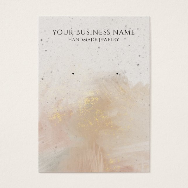 Abstract Pastel Brush Earring Display Cards (Front)