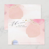 Abstract Pastel Circles Advice Card Bridal Shower
