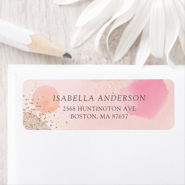 Abstract Pastel Circles Return Address (Insitu)