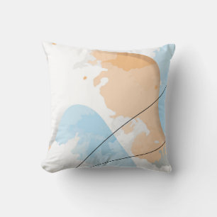 Abstract Pastel Colored Marble Background Cushion