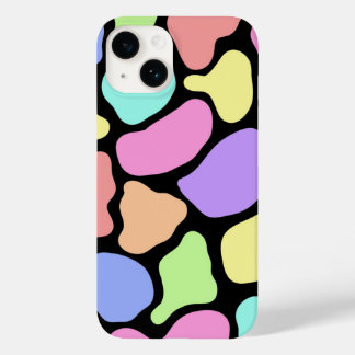 Abstract Pastel Colour Phone Case (Black)