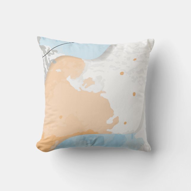 Abstract Pastel Coloured Marble Background Cushion (Front)