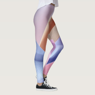 Abstract Pastel Fabric Flow with Gentle Curves Leggings