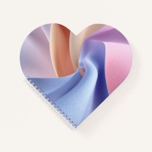 Abstract Pastel Fabric Flow with Gentle Curves Notebook