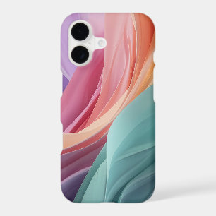 Abstract Pastel Fabric Waves 