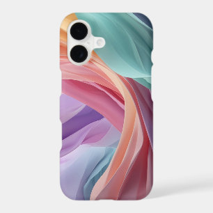 Abstract Pastel Fabric Waves 