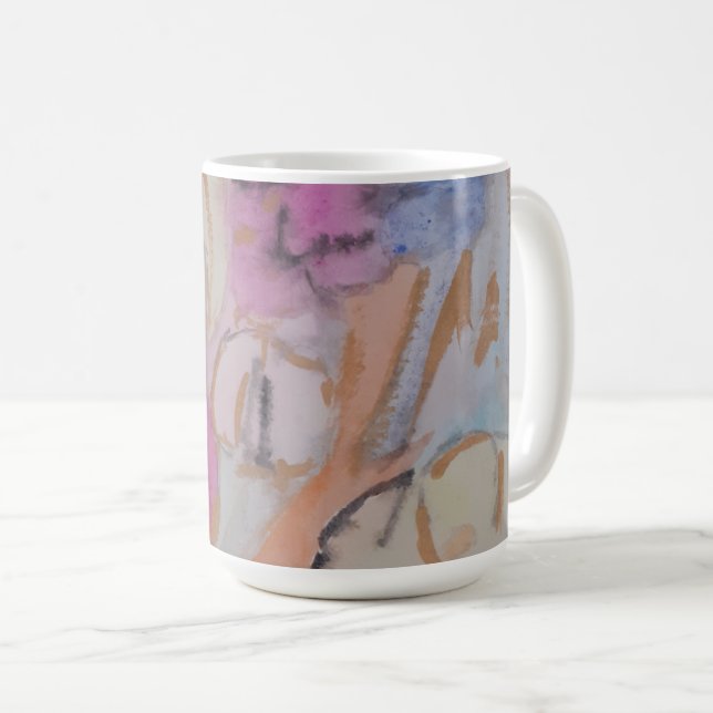 Abstract Pastel Floral  Coffee Mug (Front Right)