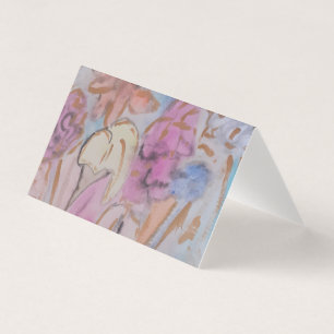 Abstract Pastel Floral Folded Card