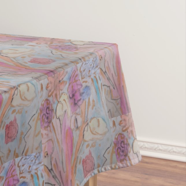 Abstract Pastel Floral  Tablecloth (In Situ)