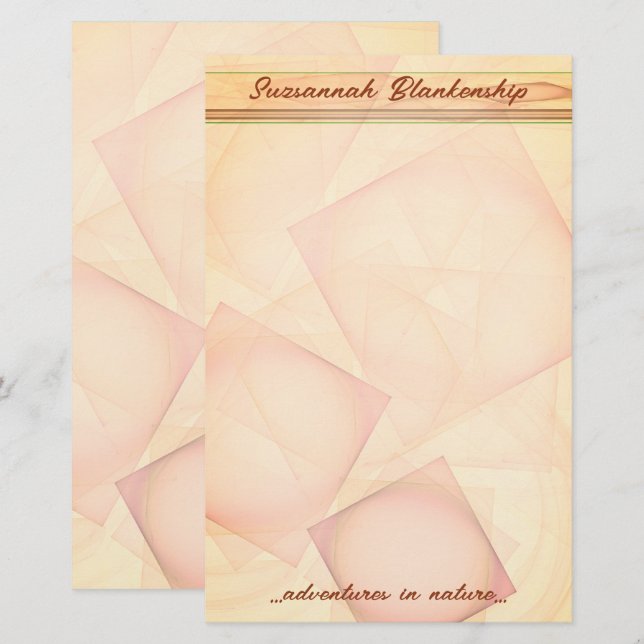 Abstract Pastel Geometric Tile Background  Stationery (Front/Back)