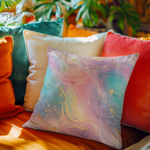 Abstract Pastel Glitter Seamless Pattern Cushion