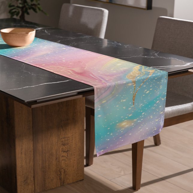 Abstract Pastel Glitter Seamless Pattern Short Table Runner (Creator Uploaded)