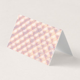 Abstract pastel glowing quatrefoil pattern business card