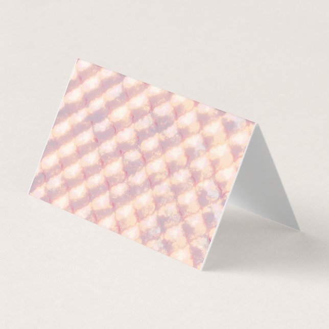 Abstract pastel glowing quatrefoil pattern business card (Front)